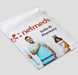 Acrylic Paper Weight With Mobile Stand