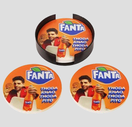 Promotional Silicon Uv Printed Coaster Sets